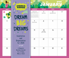 Dream Big Dreams Magnetic Wall Calendar 2026 1523529903 Book Cover