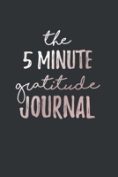 The 5 Minute Gratitude Journal Gold Daily Reflection: Black Notebook Size 6x9 Inches 120 Pages 1660371023 Book Cover