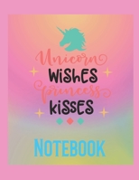 Unicorn Wishes Princess Kisses Notebook: ABC Practice Handwriting, Printing and Drawing Paper For Grade K 1 and 2 1087277345 Book Cover