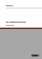 Pax und libertas bei Sallust 3638723089 Book Cover