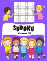 SUDOKU: Volumen 10 | 150 Niños Sudoku Con Soluciones | Fácil | 1 Cuadrículas Por Página | Gran formato, 8.5 "x11". (Mi Sudoku Favorito Para Miños) B0884D47JN Book Cover