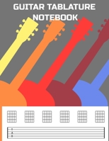 Guitar Tablature Notebook: Retro Themed 6 String Guitar Chord and Tablature Staff Music Paper for Guitar Players, Musicians, Teachers and Students (8.5"x11" - 150 Pages) (Guitar Manuscript Books) 1088546862 Book Cover