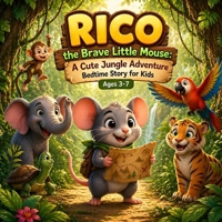 Rico the Brave Little Mouse: A Cute Jungle Adventure Story: A Heartwarming Bedtime Story for Kids Ages 3–7 About Bravery, Friendship & Self-Confidence B0GYZ7SF2C Book Cover