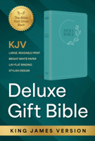 KJV Holy Bible: Deluxe Gift Bible - Turquoise Circle Leaf: King James Version Bible B0DSD5MFP8 Book Cover