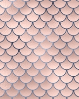 Blush and Navy Mermaid Scales Composition Notebook - Large Unruled Notebook - 8x10 Blank Notebook (Softcover Journal / Notebook / Sketchbook / Diary) 1222227231 Book Cover