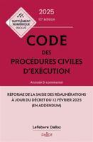 Code des procédures civiles d'exécution 2025, annoté et commenté. 13e éd. 2247238033 Book Cover
