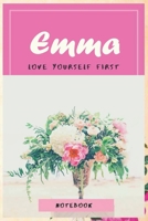 Emma: Personalized Name Notebook Perfect Idea Gift for Women and Girls,: Lined Notebook / Journal Gift, 100 Pages, 6x9, Soft Cover, Matte Finish 165607978X Book Cover