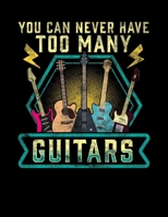 You Can Never Have Too Many Guitars: Funny Guitarist's Guitar Chord and Tablature Staff Music Paper (100 Blank Pages - 8.5 x 11) 169243361X Book Cover