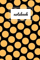 Black and orange polka dot print notebook: novelty notebook 6x9 1672762669 Book Cover