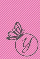 Y: Initial Y Monogram Notebook Journal Gift Circular Butterfly design 1673790291 Book Cover