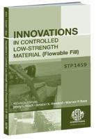 Innovations in Controlled Low-Strength Material (Flowable Fill) 0803134819 Book Cover