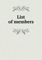 List of Members 5518892128 Book Cover