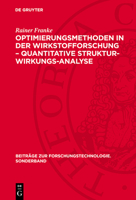 Optimierungsmethoden in Der Wirkstofforschung - Quantitative Struktur-Wirkungs-Analyse 3112702522 Book Cover