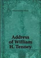 Address of William H. Tenney 1175440418 Book Cover