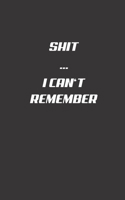 Shit I Can't Remember: Save your password | With personal register + page numbers | Funny sayings | Notebook Organizer and Planner 1711331120 Book Cover