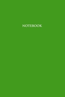 Notebook: College Wide Ruled Notebook - Medium (6 x 9) inches) - 110 Numbered Pages - Green Softcover 1652005587 Book Cover