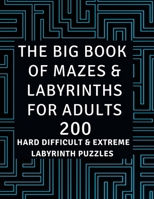 Big Book of Mazes & Labyrinths for Adults: 200 Hard Difficult & Extreme Labyrinth Puzzles with Solutions | Hours of Fun, Stress Relief & Relaxation null Book Cover