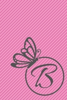 B: Initial B Monogram Notebook Journal Gift Circular Butterfly design 1673789986 Book Cover