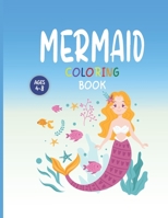 Mermaid Coloring Book Ages 4-8: Coloring Book For Kids Pages 100 - 8.5x11 B08P1H4CX1 Book Cover