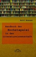 Handbuch der Hochstapelei in der Literaturwissenschaft 3868151745 Book Cover