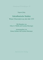 Italoalbanische Studien: Wiener Dissertation Aus Dem Jahr 1933 3447068663 Book Cover