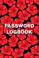 Password Logbook: Internet Address And Password Logbook Organizer - Red Hibiscus Flower 1697995926 Book Cover