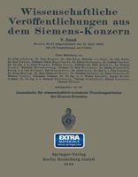 Wissenschaftliche Veroffentlichungen Aus Dem Siemens-Konzern: Funfter Band 1926 1927 3662227525 Book Cover