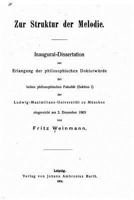 Zur Struktur Der Melodie 1533293090 Book Cover