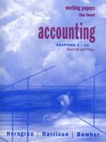 Working Papers for Accounting, Chapters 1-13 013080780X Book Cover