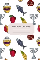 Jewish Art Inspirational, Motivational and Spiritual Theme Wide Ruled Line Paper 1676606122 Book Cover