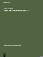 Studies in Phonetics 9027926670 Book Cover