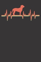 Notebook: Beagle Vintage Retro Heartbeat Gift College Ruled 6x9 120 Pages 1089115512 Book Cover