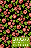 2020 Monthly Planner: Red Rose flowers - Small Pocket Calendar 5.06 x 7.81 1654715670 Book Cover