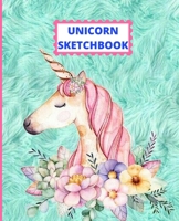 Unicorn Journal and Sketchbook: Cute Unicorn Kawaii Sketchbook, Perfect Unicorn Journal for Girls to Doodle, Sketch and Write - Lined Notebook for Girls - Journal with Blank Pages for Girls to Explore 1676241426 Book Cover