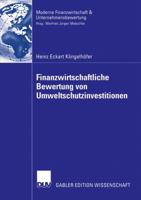 Finanzwirtschaftliche Bewertung von Umweltschutzinvestitionen 3835006185 Book Cover