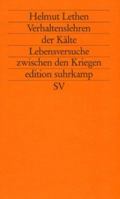 Verhaltenslehren der Ka¨lte: Lebensversuche zwischen den Kriegen (Edition Suhrkamp) (German Edition) 3518118846 Book Cover