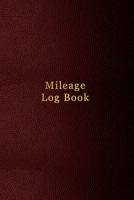 Mileage Log Book: Small 6x9 inch mile logbook for business and tax expense tracking Professional faux Red leather pattern design 169110664X Book Cover