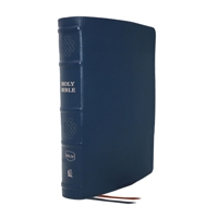 NKJV, Single-Column Reference Bible, Genuine Leather, Blue, Comfort Print: Holy Bible, New King James Version 0785289070 Book Cover