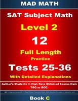 2018 SAT Subject Level 2 Book C Tests 25-36 1977714544 Book Cover
