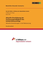 Aktuelle Einsch�tzung der Verfassungsm��igkeit des Solidarit�tszuschlags: Aktuelle Entwicklungen in der Besteuerung 3346432092 Book Cover