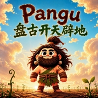 Pangu - the Giant Who Created the World: Chinese Mythology Story for Kids in English, Chinese, and Pinyin (Chinese Mythology for Kids) 1998317528 Book Cover