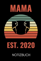 Mama Est. 2020 Notizbuch: A5 Notizbuch TAGEBUCH als Geschenk zum Geburtstag f�r Mama Danke-buch F�r M�tter zum Muttertag sch�ne Geburtstagsgeschenkidee Journal Kalender 1677077522 Book Cover