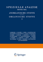 Spezielle Analyse: Erster Teil Anorganische Stoffe Organische Stoffe I 3709152615 Book Cover