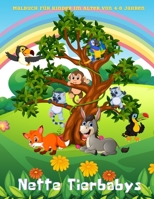 Nette Tierbabys - Malbuch Für Kinder Im Alter Von 4-8 Jahren B08QFDY86S Book Cover