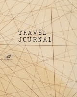 Travel Journal: Compass Over Ancient Map Cover 1708226990 Book Cover