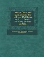 Reden �ber Das Evangelium Des Heiligen Matth�us, Zweiter Band 0341474738 Book Cover