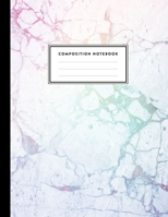 Composition Notebook: Modern Rainbow Marble Notebook for Girls, Kids, School, Students and Teachers (College Ruled 8.5 x 11, 100 pages) 1089168365 Book Cover