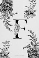Monogram Initial Letter F with Enchanted Florals: Lined Journal, 110 Pages, 6 x 9, Soft Cover, Matte Finish 1660593778 Book Cover