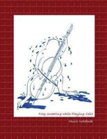 Frog Sweating While Playing Cello Music Notebook: 11 Stave, 8.5x11 Size. 1475034067 Book Cover