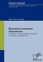 Bernahme Insolventer Unternehmen 3836652382 Book Cover